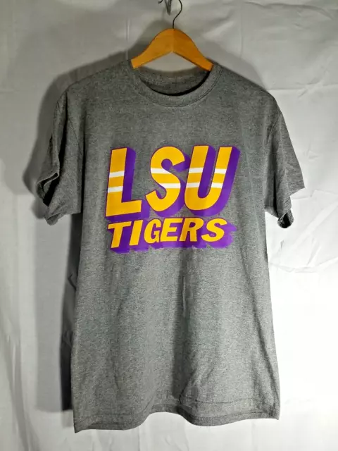 Captivating LSU TIGERS Men's Gray With Purple and Gold Logo - Size M