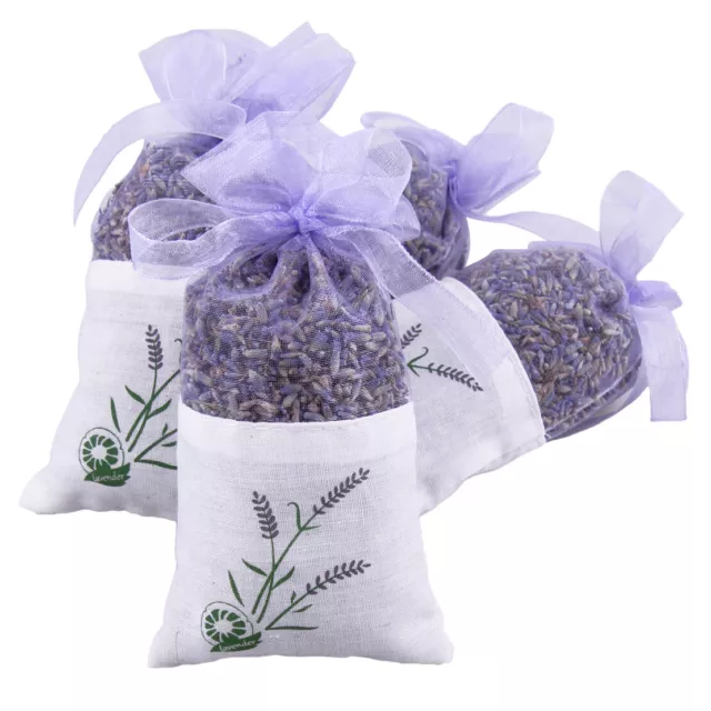 4x Dried Lavender Bags Aromatic Fragrant Calming Sleep Aid Moth Mosquito Repel @