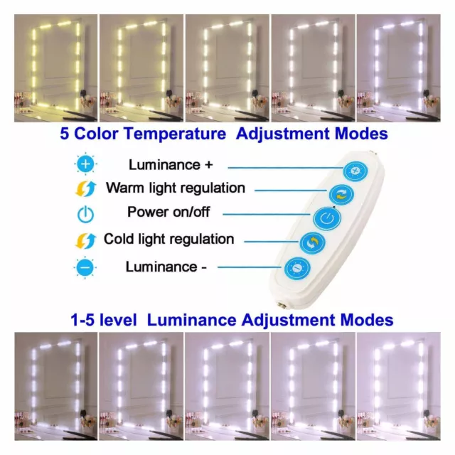 LED Vanity Mirror Front Light DIY Hollywood Style Maquillage Lumières Cool