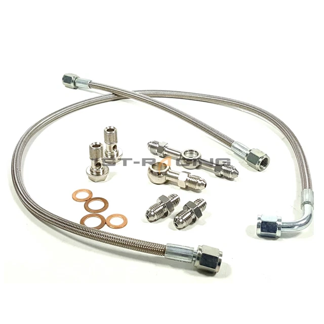 MAMBA 4AN To M10x1.5 Banjo Bolt Kit For Subaru Turbo Oil Feed | VF34 VF42 IHI