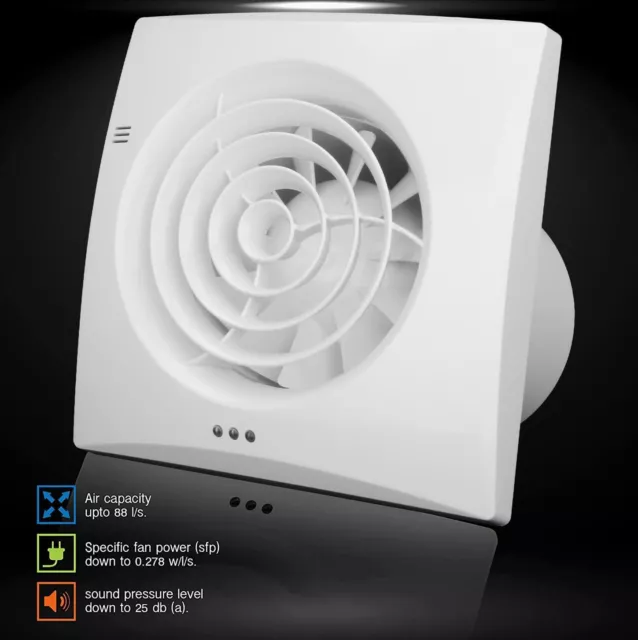 100mm Environment friendly White Quiet Powerful Bathroom Kitchen Extractor Fan 3