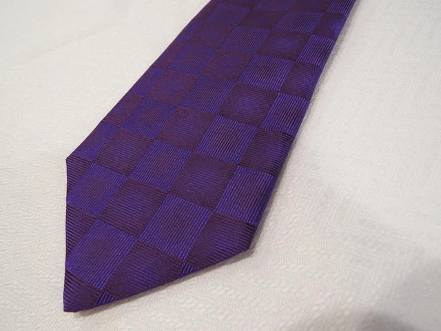NEW Murano PURPLE Silk Neck Tie Geometric Design 3.25" wide x 58" long NWT