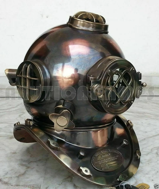 CASCO SUBACQUEO US Navy Mark IV Ottone Rame Immersioni In Acque - Foto 11
