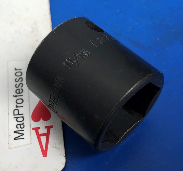 Snap-on tool 3/8" drive SAE 11/16" Shallow 6-point Impact Socket wrench NEW 1989