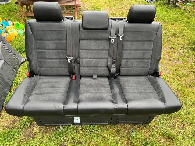 VW BUS T6 T5 multivan bench seat rear seat sleeping bench leather ...