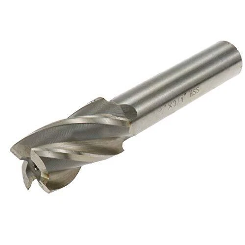 End Mill 1" Cutting Dia 3/4" Shank Dia Straight Shank 4 Flute End Mill Drill Bit