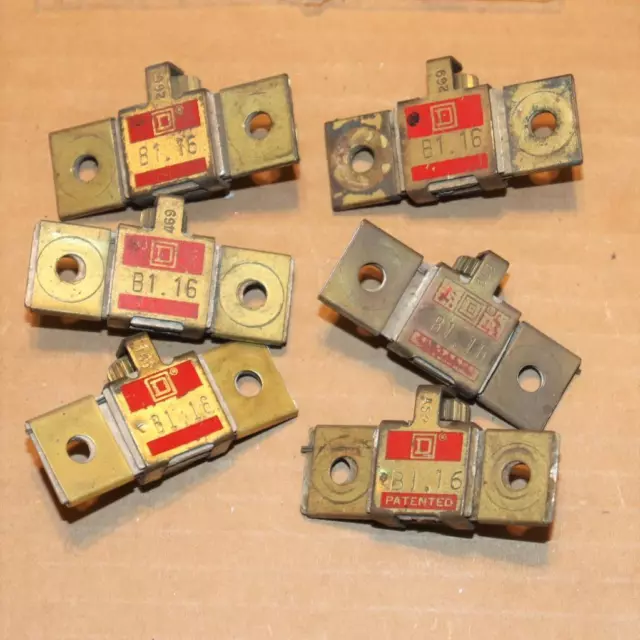 One Lot of 3  Square D  B1.16   Thermal Overload Relay Heater Element Sq D RED