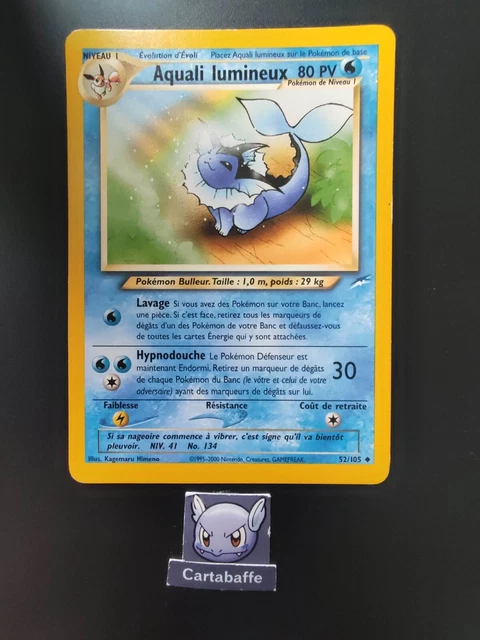 Carte Pokémon Aquali Lumineux 52/105 Unco Neo Destiny Wizards
