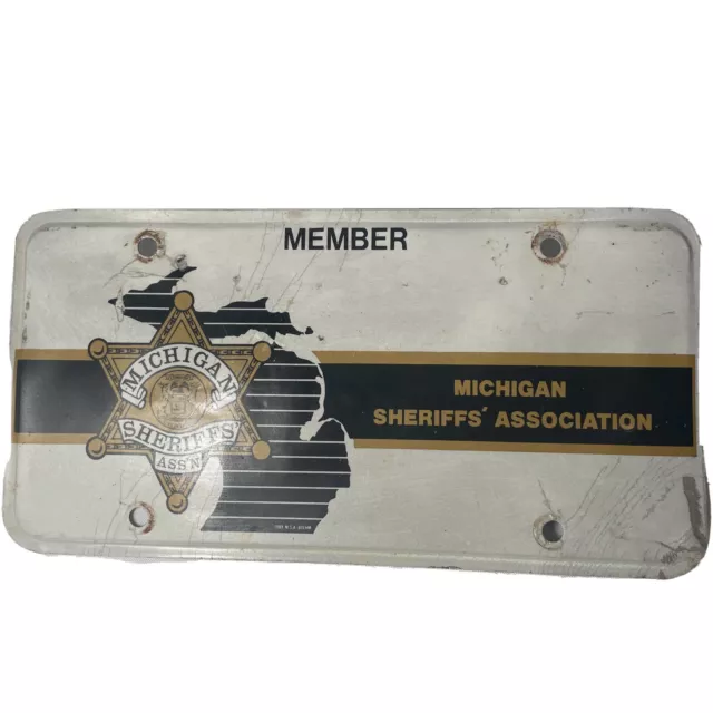 1989 Michigan Sheriff's Association License Plate MSA