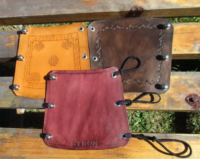 Personalized Leather Archery Arm Guard, Bracer