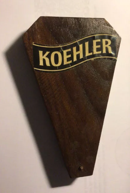 vintage Koehler Beer wooden tap handle  5  1/2” H 3  1/2” W