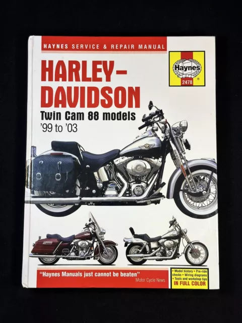 Haynes Service & Repair Manual HARLEY-DAVIDSON M2478 Twin Cam 88 Models 99 To 03