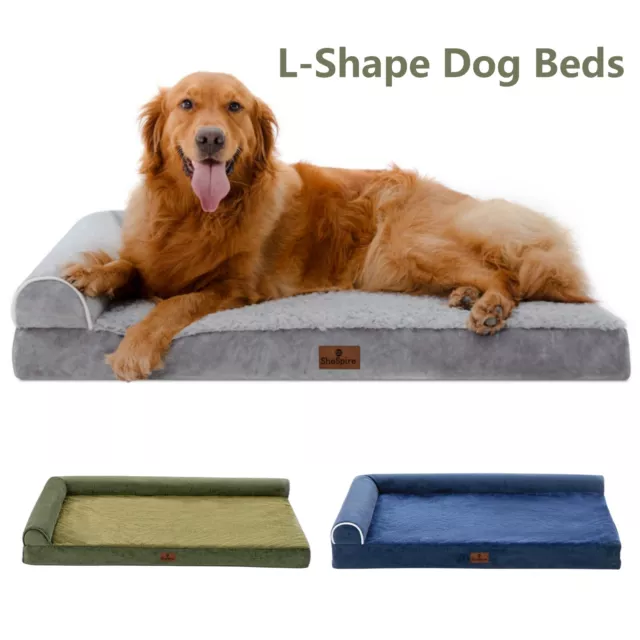 Jumbo Dog Bed Orthopedic Memory Foam Dog Sofa Pet Mattress with Washable Cover