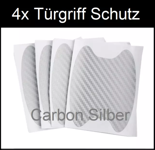 4X AUTO TÜRGRIFF Lackschutz Folie Carbon Optik Aufkleber Türschutz