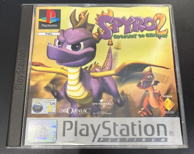 Spyro 2 Gateway To Glimmer Platinum (Sony PlayStation 1, 1999)