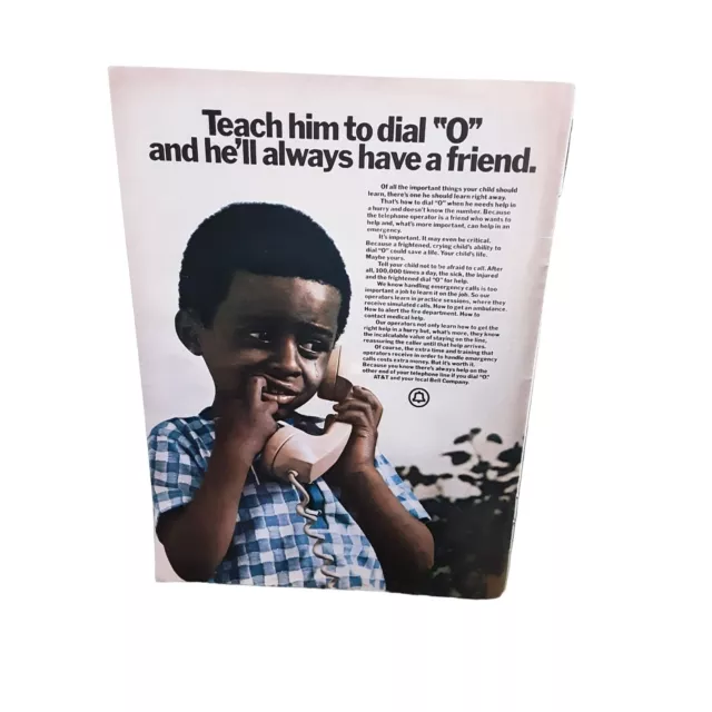 1972 AT&T Dial 0 Have A Friend Original Print Ad Vintage