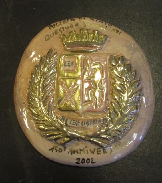 Crest In Ceramica Di Claudio Pulli Polizia Questura Di Cagliari