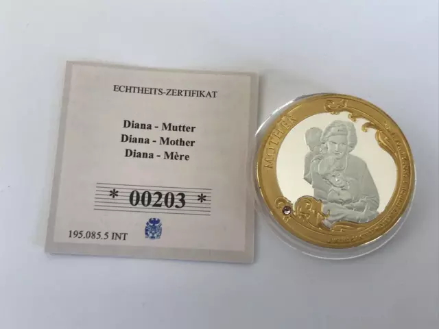 2017 Vie Et Legacy De Princesse Diana - Mère 40mm Plaqué Argent Tangible Pièce