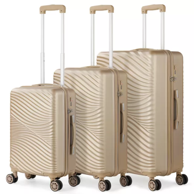 Set of 3 Hardshell Trolley Suitcase Travel Luggage Set Lightweight 20/24/28" TSA