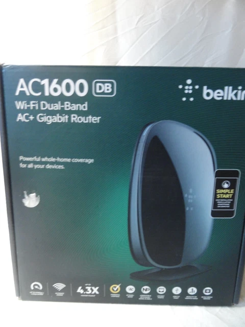 NEW BELKIN AC1600 Wi-Fi DUAL-BAND AC+GIGABIT ROUTER-F9K1119-USB 3.0 PORT