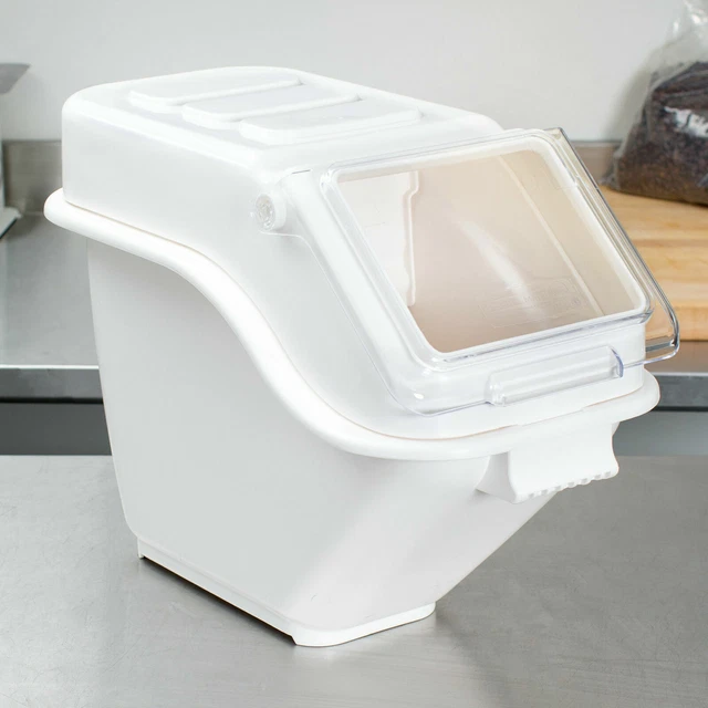 6.3 Gallon 100 Cup Shelf Restaurant Ingredient Bin and 2 1/2 Cup Measuring Scoop