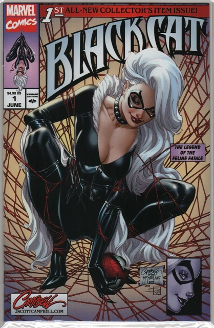 Black Cat 1 A J Scott Campbell Cover Spider-Man 2019 9.6 9.8 Felicia Mary Jane