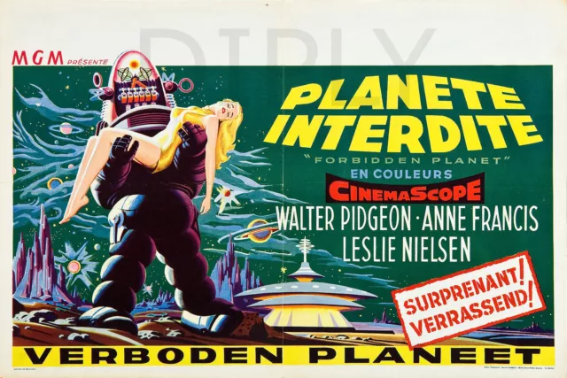 Repro Affiche Planete Interdite Verboden Planeet 1956 Sur Papier 310 Ou 190 Grs