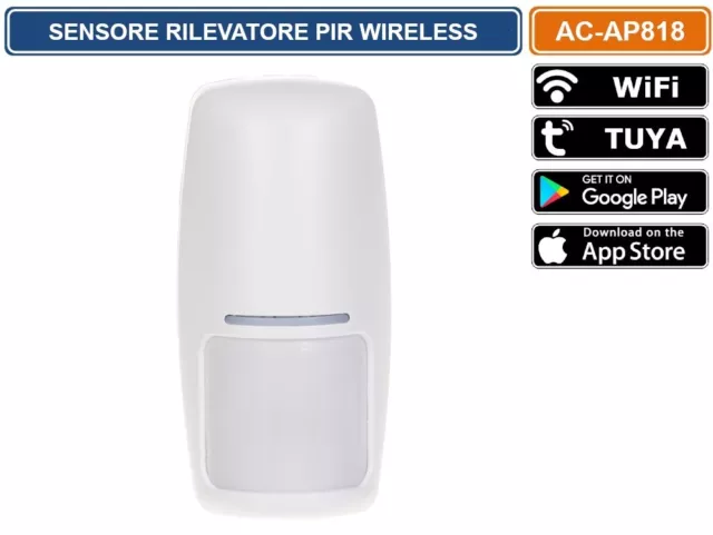 Sensore Rilevatore Pir Wireless 433Mhz Per Sistema Di Allarme Atlo-Az-Wg13A-Tuya