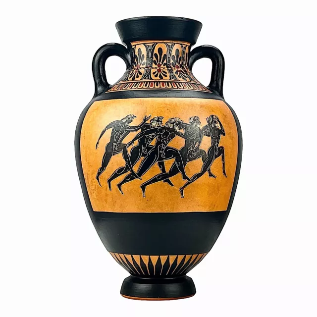 Panathenaic Prize Amphora Runners Ancient Greek Vase Pottery Goddess Athena Copy