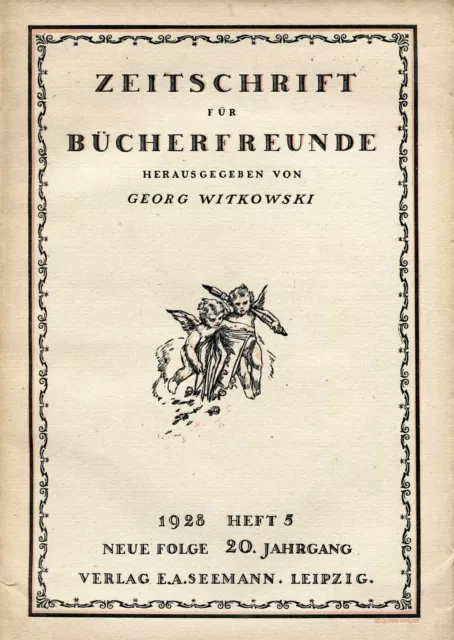 "Zeitschrift für Bücherfreunde. Neue Folge. 20. Jahrgang, Heft 5, 1928. Seite  9