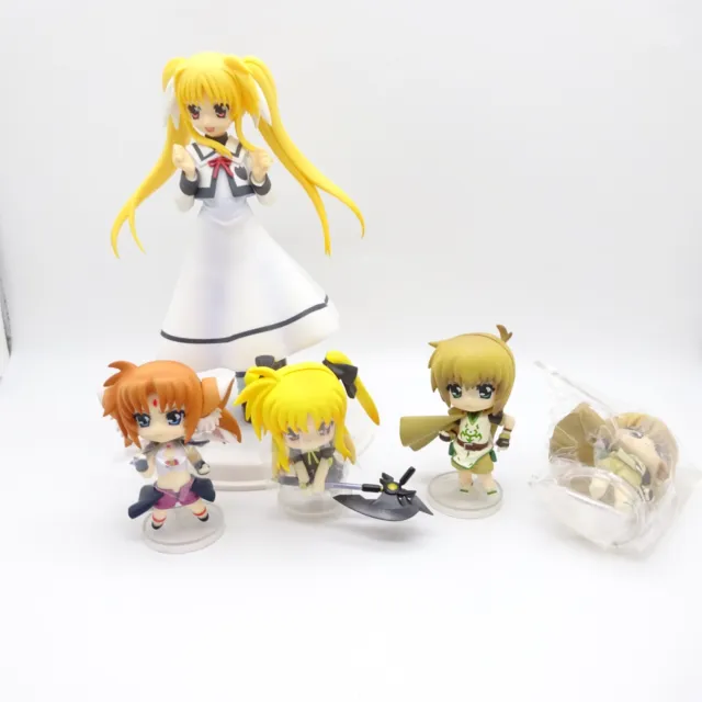Lyrical Nanoha Anime Goods Figure Set ( Fate Testarossa Alf Yuno 4 Types 5 Item)