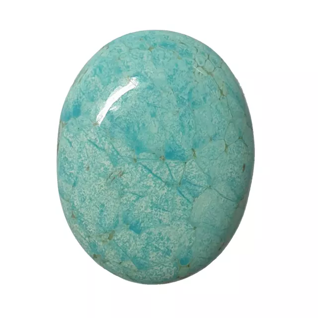 53581 - Large 30.4 x 23.7 mm Oval cabochon NATURAL Australian Turquoise 27.7 cts