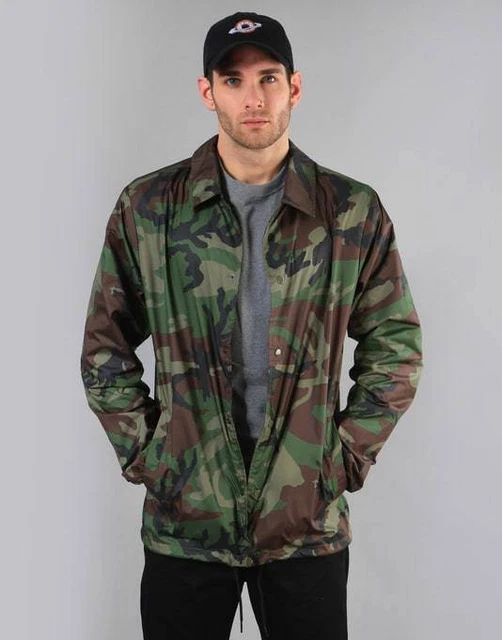 NIKE SB SHIELD Coaches Skateboarding Jacket Men s AH5505 222 CAMO OLIVE 78.06 PicClick UK