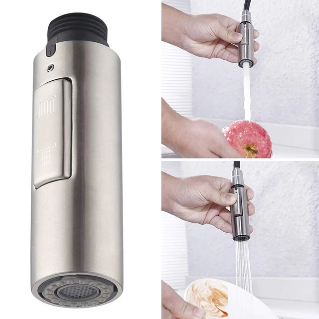 Robinet Mitigeur De Cuisine Avec Tête De Pulvérisateur Extracteur - Plastique ABS Argenté - Neuf Sous Emballage
