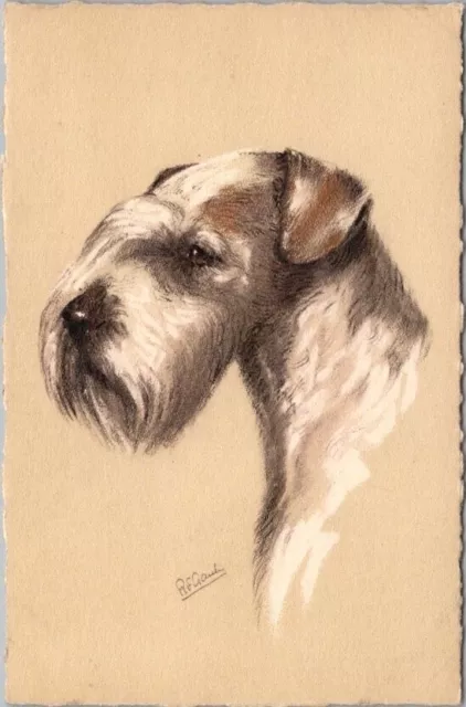 Artist-Signed DOG BREED Postcard "No. 122 - Sealyham Terrier" Switzerland Unused