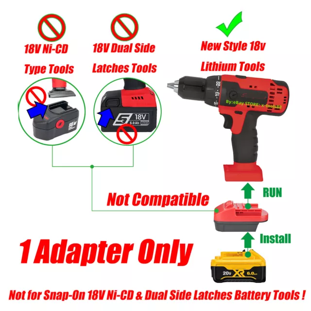 SNAP ON 18V nicad to Snap On lithium adapter 45.60 PicClick UK