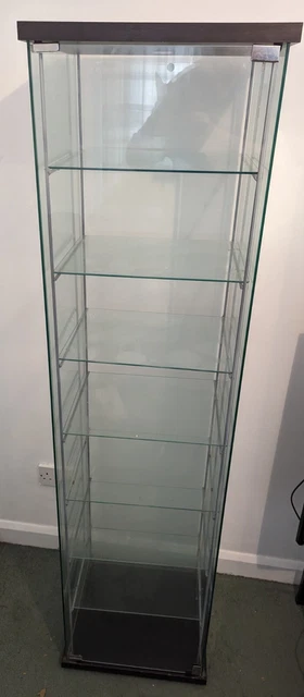 IKEA DETOLF DISPLAY Cabinet - Customised 11 Shelves! Chip on door £60. ...