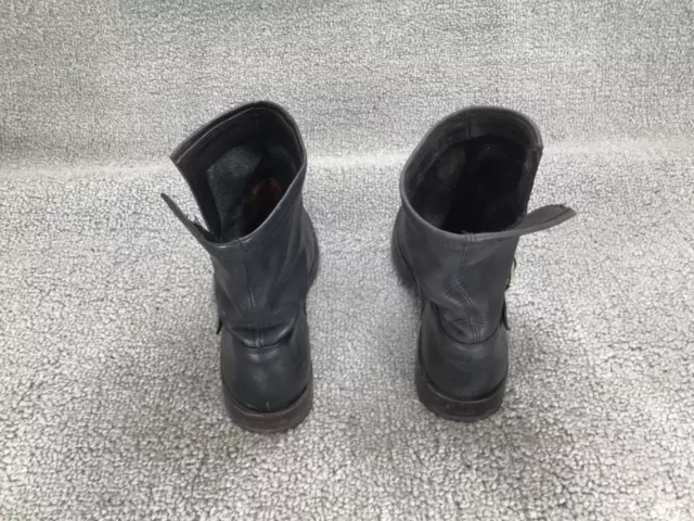 Frye Natalie Short Engineer Boot Women’s 9B Black Leather PullOn 3478513 3