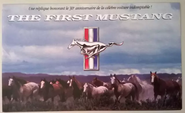 Ford Mustang  (1964) : Brochure publicitaire FRANKLIN MINT (en français)