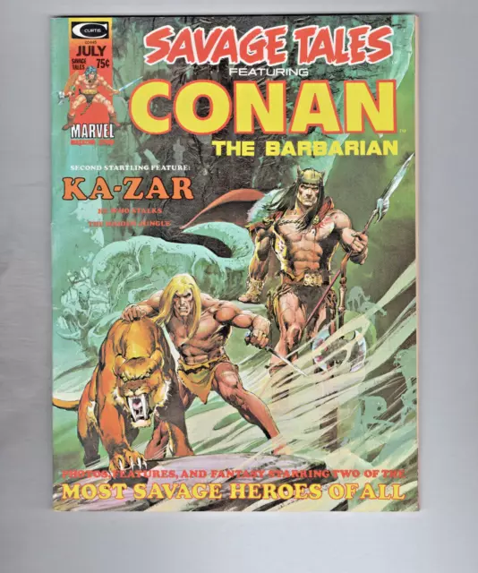 Savage Tales #5 Nm- Marvel Comics 1974 Bronze Age Conan Brak Barbarian Ka-Zar