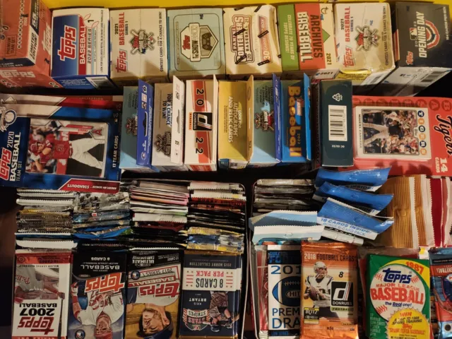 Lot of 50+ Old Vintage MLB Baseball Cards in Unopened Packs Topps Score Fleer