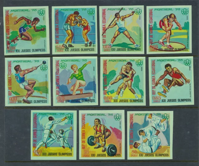 Equatorial Guinea - Montreal Olympic Games Imperf MNH Athletics Set (1976)