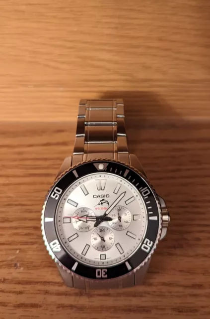 Casio Mdv-106 Marlin Duro Watch - Mod Omega Bezel Insert, White Hands, New  Glass $80.00 - Picclick