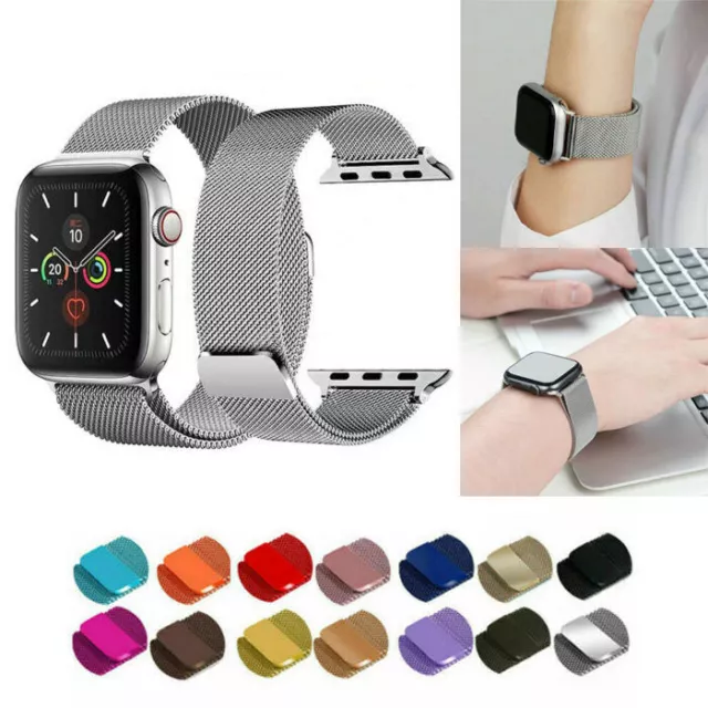 Milanese Loop Mesh Band Strap for Apple Watch 9 8 7 6 5 SE Ultra 2 49/44/41/45mm