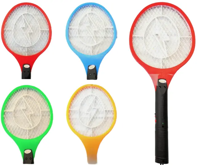 AA Battery Bug Zapper Mosquito Insect Electric Fly Swatter Racket Bat Giant Size