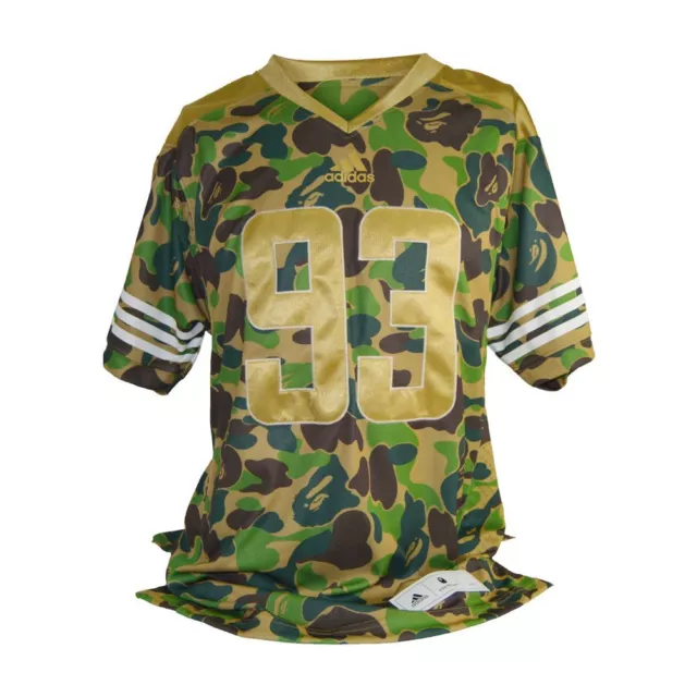 Adidas X Bape A Baignade Singe Pied Balle Jersey Rare DW9285 Camo Vert Haut