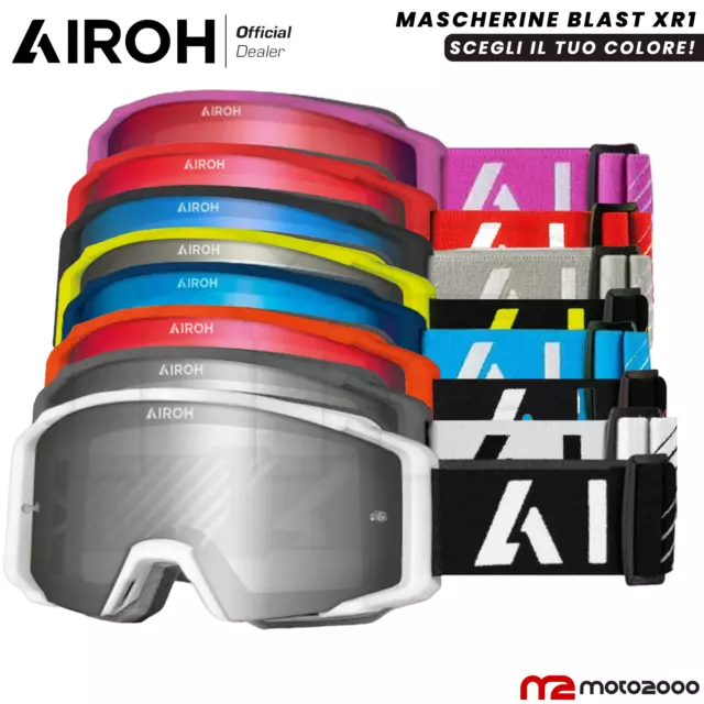 Mascherina Maschera Airoh Blast Xr1 Scegli Il Tuo Colore Off Road Motocross