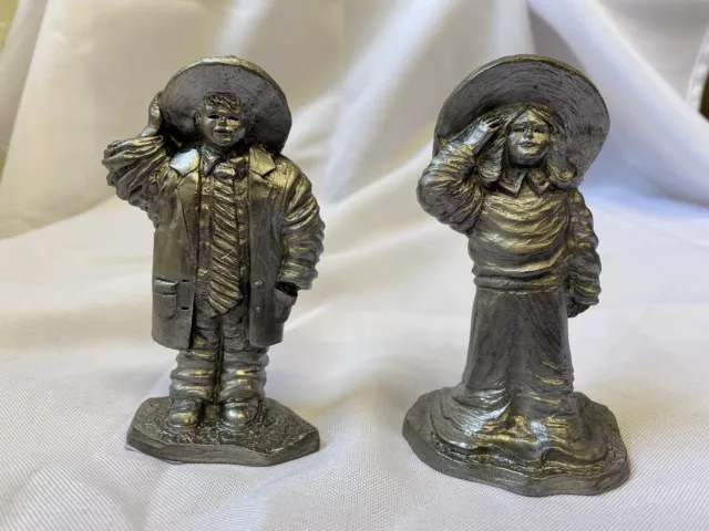 Michael Ricker Pewter Figurines - Boy & Girl