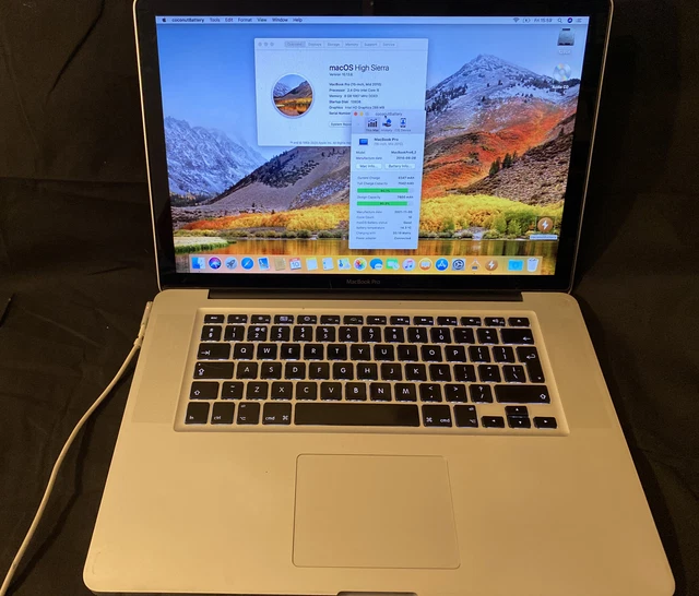 Apple MacBook Pro 15"" metà 2010 Nvidia GT330m/seghetto alto / 8 GB / 2,4 GHz Core i5