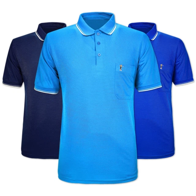 Polo Uomo con Taschino Super Leggera  T-Shirt Maniche Corte Misto Cotone VEQUE